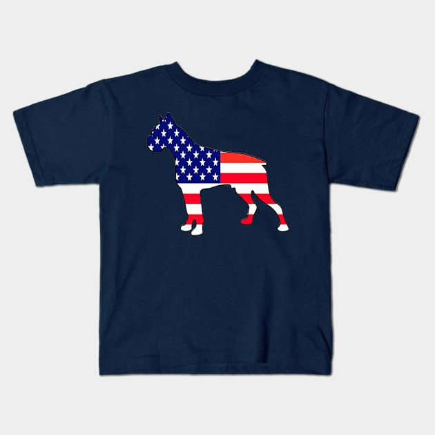 4th of July - Patriotic Dog Flag - T-Shirt Kids T-Shirt by JMPrint